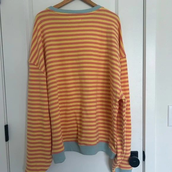 ❌SOLD❌NWT Free People We The Free Yellow and Orange Classic Striped - Picture 6 of 6